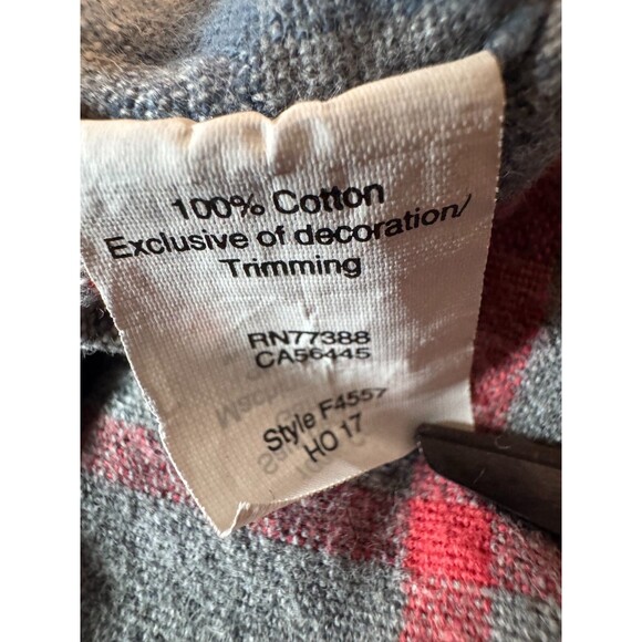 J.Crew Mens Large Gray Plaid Flannel Shirt Elbow Patches Grunge Outdoor Workwear - Picture 12 of 12